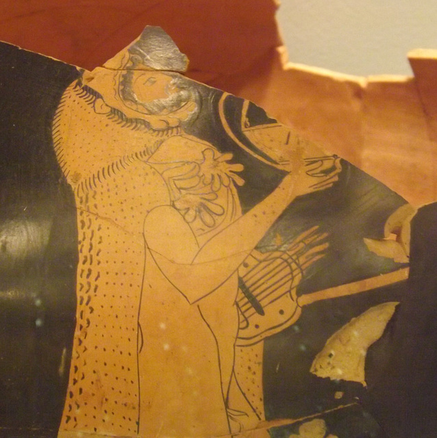 Detail of a Red Figure Neck Amphora Attributed to the Pan Painter in the Princeton University Art Museum, September 2012