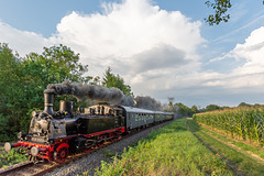 91 134 mit einem Sonderzug auf dem Weg von Frankenberg nach Chemnitz