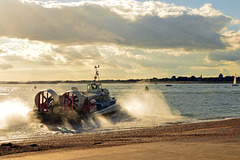 Hovercraft leaving Southsea, Portsmouth