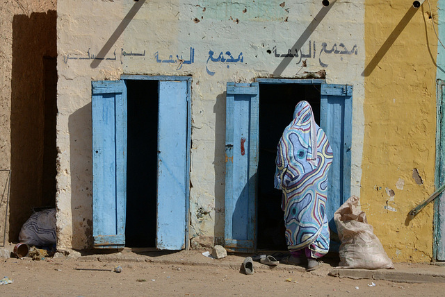 In Choum. Lady in blue.