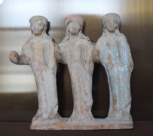 Three Graces(?) Terracotta Figurine in the Louvre, June 2013