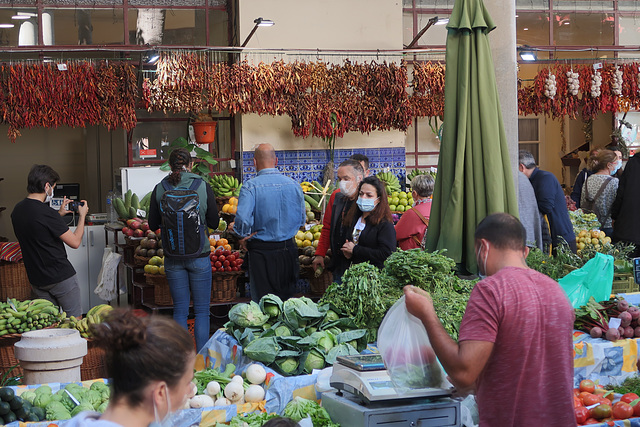 Chillies, fruit and veg