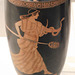 Detail of a Terracotta Lekythos Attributed to Hermonax in the Metropolitan Museum of Art, September 2018