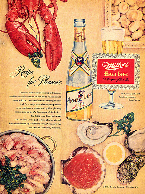 Miller Beer Ad, 1953