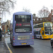 DSCF5812 First Eastern Counties 35199 (SK16 GVY) and 36266 (BG12 YJY) in Norwich - 11 Jan 2019