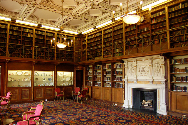 The Library, Keele Hall, Staffordshire