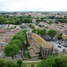 City of Carcassonne and the Saint Gimer Church viewed from the Western Wall of the Castle of Carcassonne