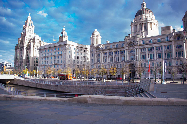 The Three graces, Liverpool waterfront.
