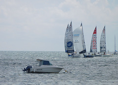 arrivée du tour de bretagne à la voile