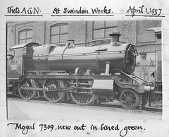 Alan Newman's photo of GWR 7309 at Swindon - 1.4.1957