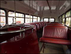 top deck of an old Oxford bus