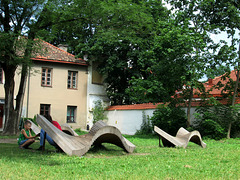 Public benches. Public benches.