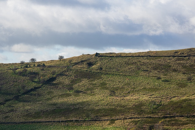 Footpath at Rowarth end of Cown Edge