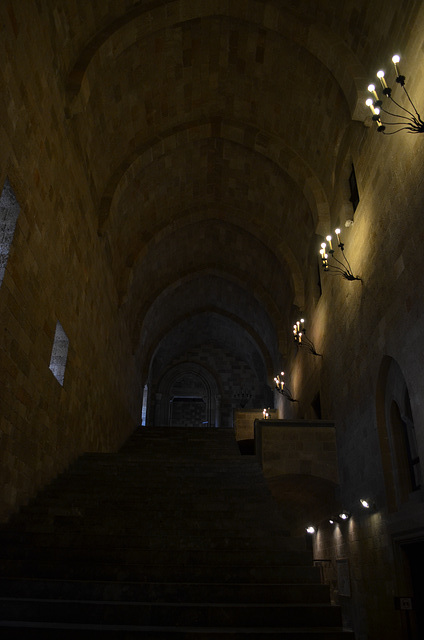 Rhodes, The Stairway inside the Palace of the Grand Master