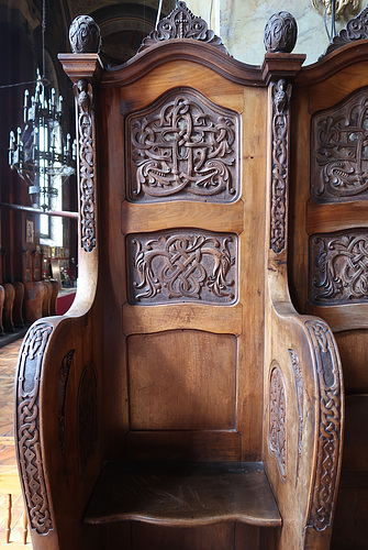 Carved wooden chair