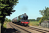 Stanier LMS class 6P Jubilee 45627 SIERRA LEONE at Low Scamston Crossing with 1Z27 16.41 Scarborough - Carnforth The Scarborough Spa Express 15th July 2021, (steam as far as York)