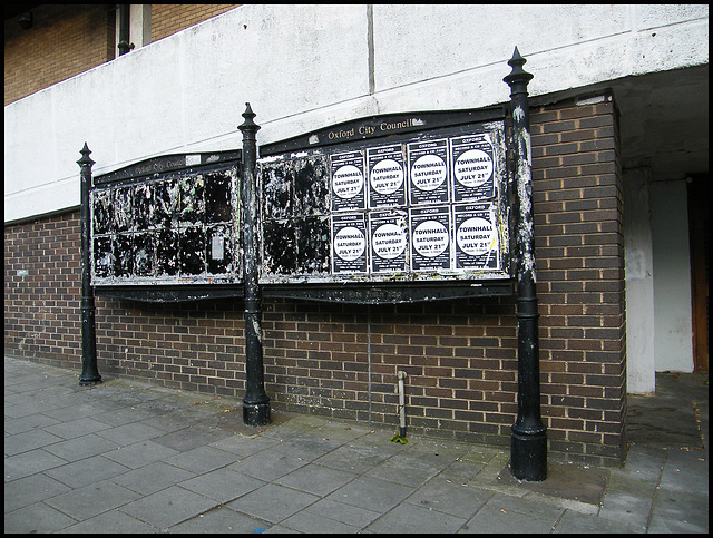 Oxford City Council noticeboard