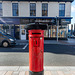 Queen Victoria Pillar Box with Black Topper to Mourn the Passing of HM The Queen