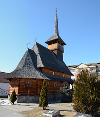 Romania, Borșa, Typical Wooden Maramureș Orthodox Church