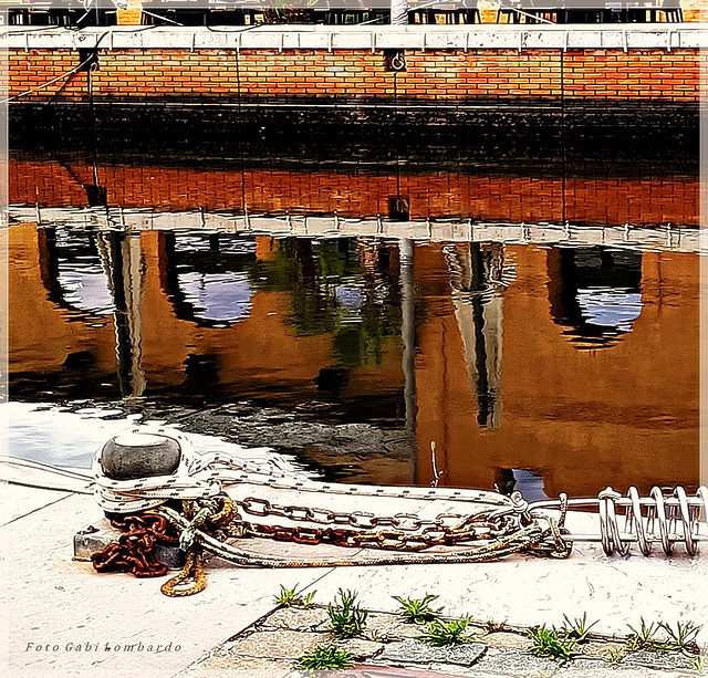 along the canal in Cervia