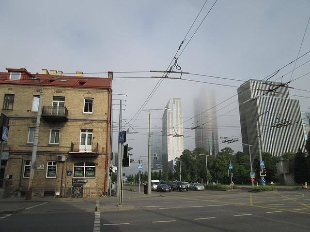 View from Holiday Inn Hotel to the skyscrapers.