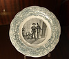 Assiette de départ de Londres du tour du monde en 80 jours de Jules Verne .