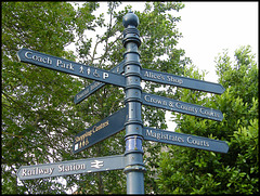 old Oxford blue signpost