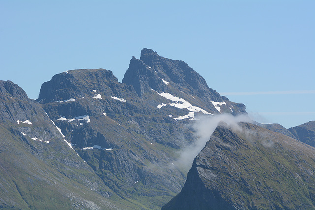Norway, Lofoten Islands, Mountains of the Island of Flakstadøya Norway, Lofoten Islands, Mountains of the Island of Flakstadøya