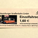 Ticket for the Naumburg tram