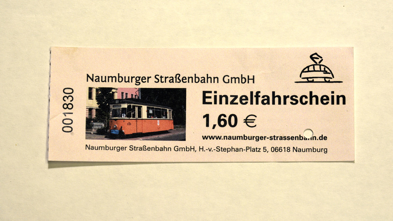 Ticket for the Naumburg tram