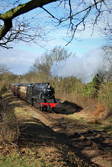 Class 8F #48624 leaving Rothley