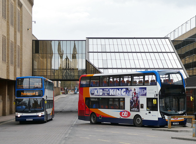 Stagecoach East buses in Peterborough bus station - 18 Feb 2019 (P1000378)