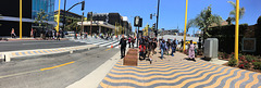 Panorama of crowd streaming from Expo Line (0839)