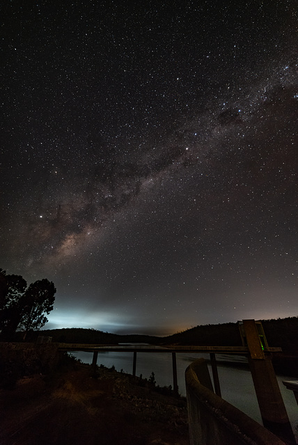 Milky way Rises above Serpentine Dam.