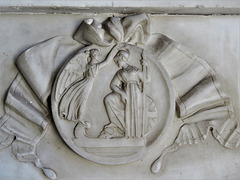 navestock church, essex  (36) c18 tomb of william lord radstock,+1797.   by william behnes. medallion shows britannia being crowned