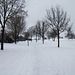 Schneebedeckter Spielplatz "Heider Kopf" (Breckerfeld) / 8.03.2023