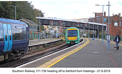 Southern 171 730 - Hastings - 21.9.2018