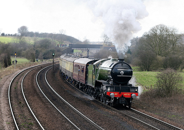 LNER Class V.2 2-6-2 No.4771 GREEN ARROW at New Barnetby 3rd March 2007