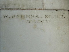 navestock church, essex  (37)c18 tomb of william lord radstock,+1797.  signature by william behnes
