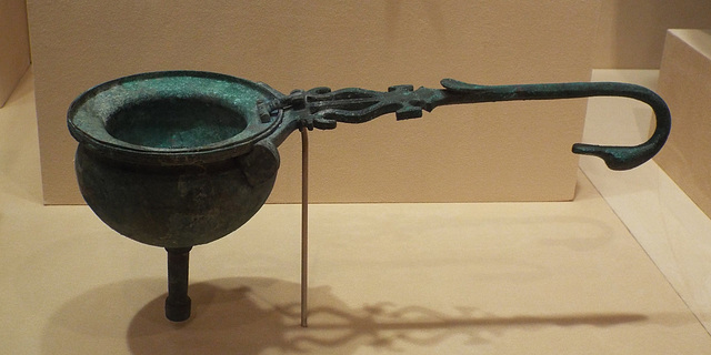 Etruscan Wine Funnel with Strainer in the Virginia Museum of Fine Arts, June 2018