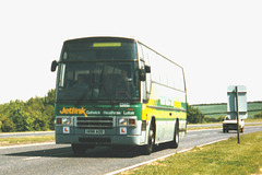 Arriva the Shires 4034 (H198 AOD) on the Royston by-pass – May 1999 (414-32)