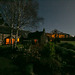 Courtyard lit by Super Blue Blood Moon