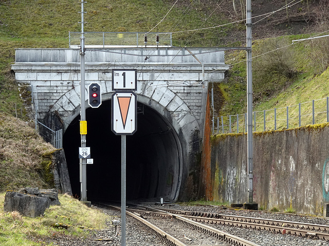 Nordportal des Hauenstein-Scheiteltunnels bei Läufelfingen