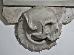navestock church, essex  (45) winged skull on c18 tomb of henry sheffeild +1738