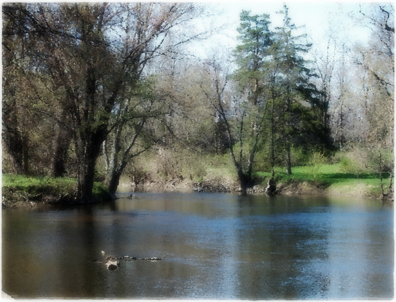 Flow of river/time