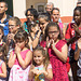 Clown audience in park, Santa Clara, Cuba