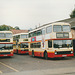 First Eastern Counties buses at Bury St. Edmunds - 29 Sep 2001