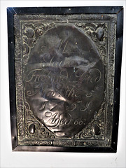 navestock church, essex  (53)c18 coffin plate of eleanor freeland +1751