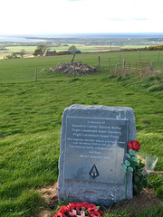 The memorial at the Califer Viewpoint to the men who lost their lives in the collision of two Tornado GR4s over the Moray Firth, south of Wick.