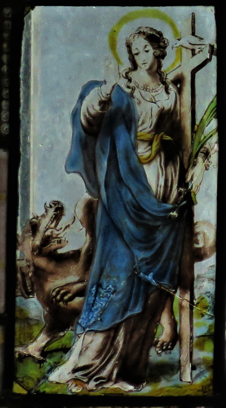 canterbury museum glass   (62) st margaret c17 flemish glass